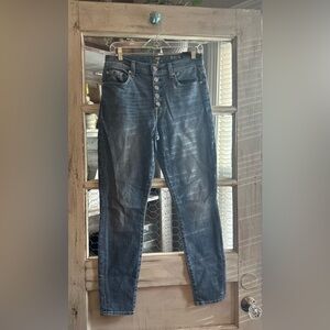 7 For All Mankind | Med-Wash Skinny Jeans